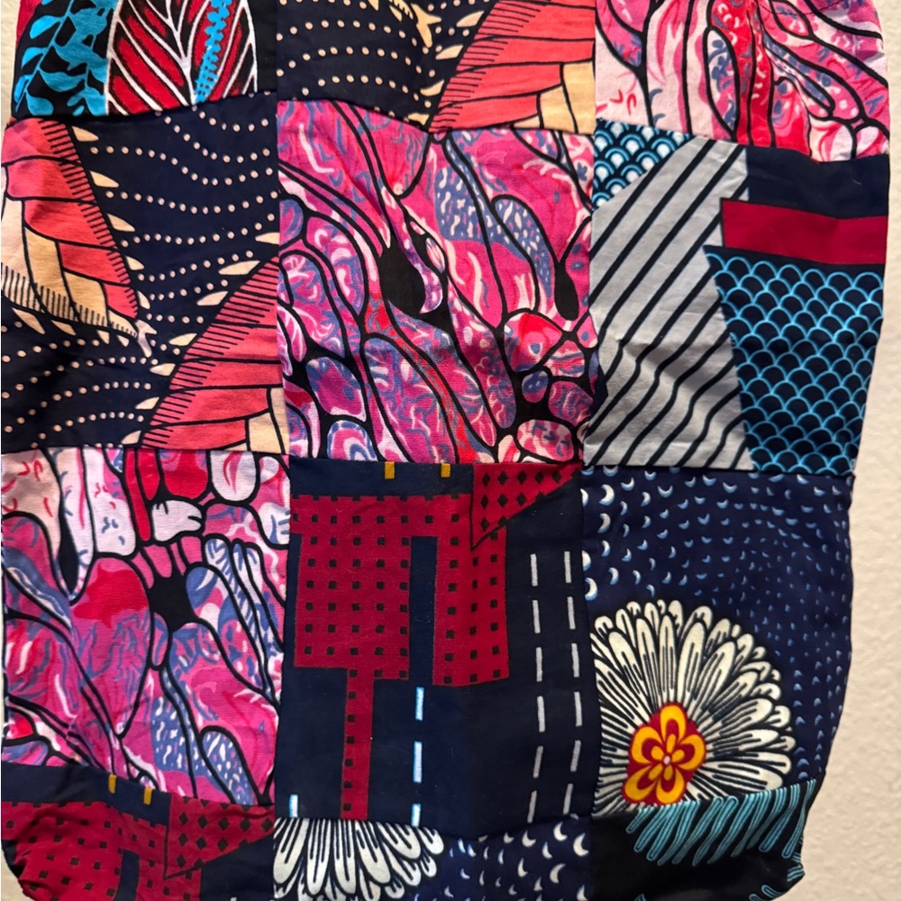 Zuri Colorful Patchwork Fabric tote bag